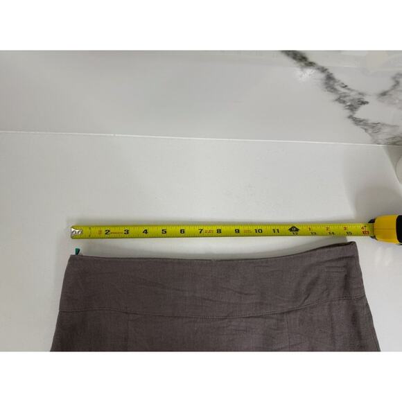 Linen Skirt Size S Knee Length Ruffle embroidered Boho Cottage - Picture 3 of 6